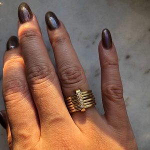 Gold plated Linked Ring